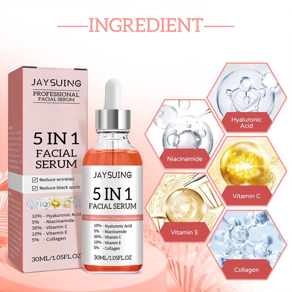 เซรั่มบำรุงผิวหน้า30มล. 5อิน1ว - Ferulic Acid Serum บทวิจารณ์และราคา